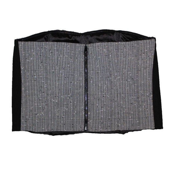 Generation Love Jennifer Plaid‎ Bustier Top NWT GRAY BLACK SZ XL $259 - Picture 5 of 5
